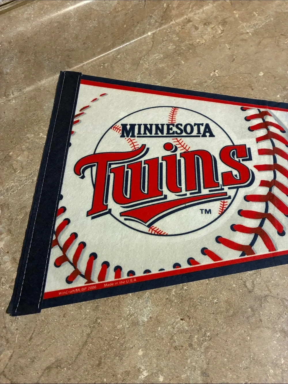 Minnesota Twins 2006 Red & Navy Baseball Pennant Wall Decor
